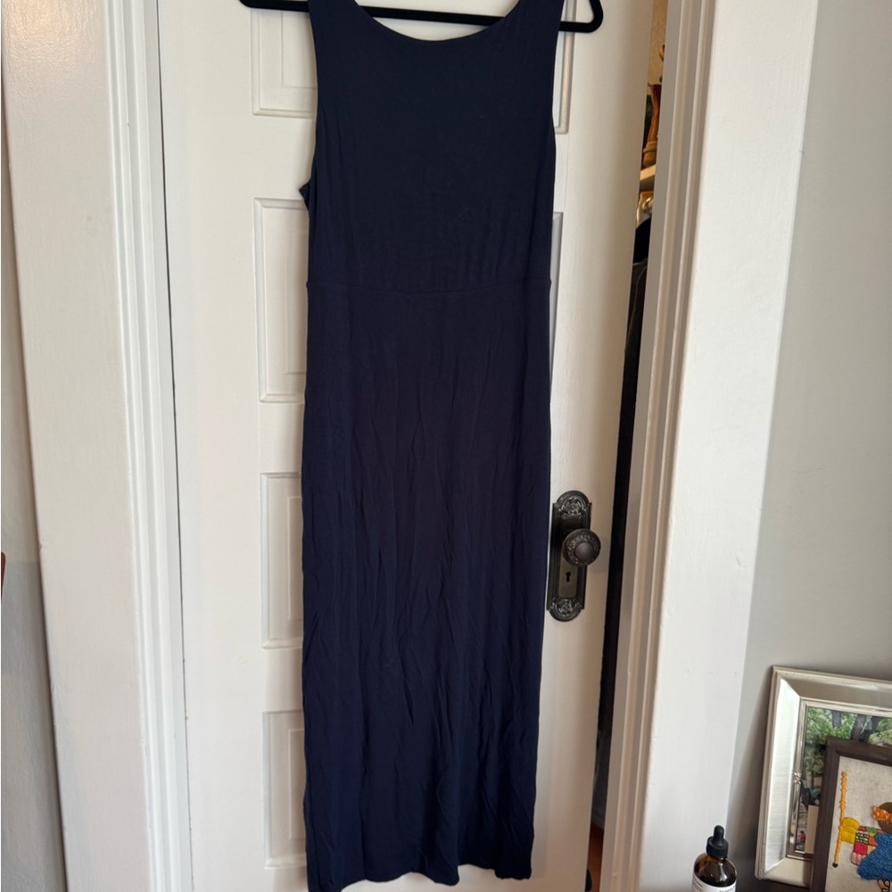 Athleta Navy Sleeveless Maxi Dress